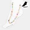 Fashnzfab Evil Eye Metal Elephant Link Anklet In Multi