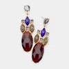 Fashnzfab Exotic Glass Dangle Earrings In Brown