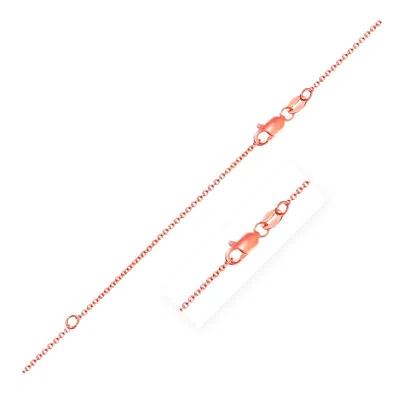 Fashnzfab Extendable Cable Chain In 14k Rose Gold (1.10 Mm) In Multi
