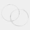 Fashnzfab Extra Large Metal Hoop Clip On Earrings In White