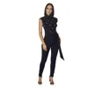 Fashnzfab Eyelet Designed Fashion Short Top In Black