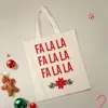Fashnzfab Fa La La Holiday Tote Bag In Red