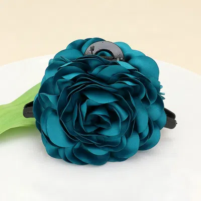 Fashnzfab Fabric Flower Hair Claw Clip In Gold