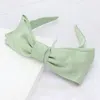 Fashnzfab Fabric Knot Bow Headband In Green