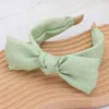 Fashnzfab Fabric Knot Bow Headband In Green