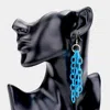 Fashnzfab Fabric Link Fringe Earrings In Multi