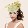 Fashnzfab Fabric Pointed Elastic String Dressy Hat In Gold