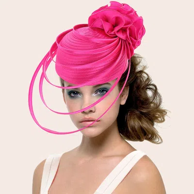 Fashnzfab Fabric Pointed Elastic String Dressy Hat In Pink
