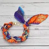 Fashnzfab Fabric Scarf Chain Phone Holder Bracelet Wristlet Strap In Multi