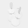 Fashnzfab Face Accented Geometric Brass Metal Link Dangle Earrings In Multi