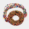 Fashnzfab Faceted Bead Open Circle Bracelet Multi In Multi