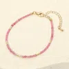 Fashnzfab Faceted Beaded Bracelet Gold, Pink In Multi