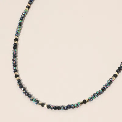 Fashnzfab Faceted Beaded Choker Necklace In Multi