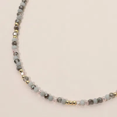 Fashnzfab Faceted Beaded Choker Necklace In Multi