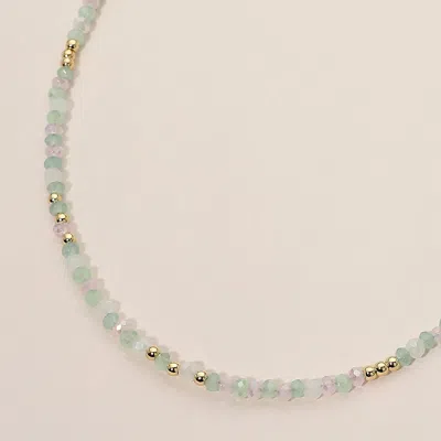 Fashnzfab Faceted Beaded Choker Necklace In Multi