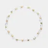 Fashnzfab Faceted Beaded Stretch Bracelet Ab, Clear, Gold In Multi