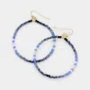 Fashnzfab Faceted Beads Open Circle Dangle Earrings In Multi