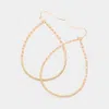 Fashnzfab Faceted Metal Ball Pointed Open Teardrop Dangle Earrings In Gold