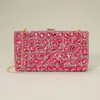 Fashnzfab Faceted Stone Embellished Evening Clutch Bag In Pink