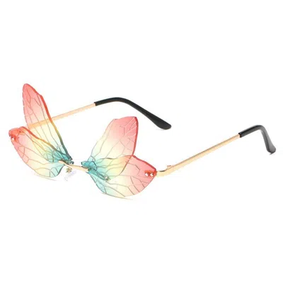 Fashnzfab Fairy Wing Sunglasses In Multi