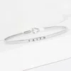 Fashnzfab Faith Engraved Thin Brass Metal Bangle Bracelet Rhodium In Multi