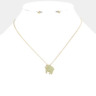 Fashnzfab Faux Druzy Fish Pendant Necklace In Gold