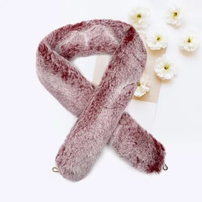 Fashnzfab Faux Fur Bag Strap In White