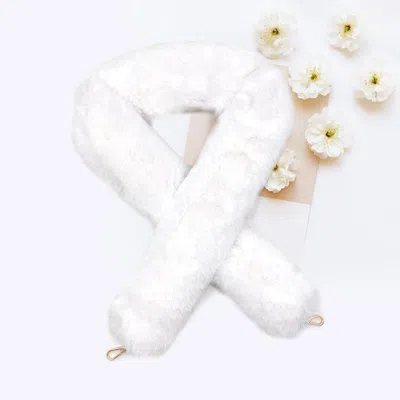Fashnzfab Faux Fur Bag Strap In White