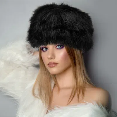 Fashnzfab Faux Fur Bucket Hat In White