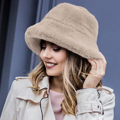 Fashnzfab Faux Fur Bucket Hat In Multi
