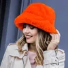 Fashnzfab Faux Fur Bucket Hat In Orange