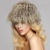 Fashnzfab Faux Fur Feather Bucket Hat In Brown