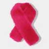 Fashnzfab Faux Fur Fluffy Scarf In Pink