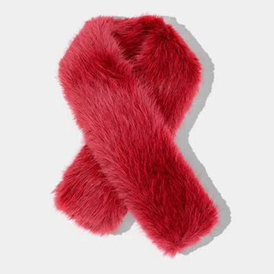 Fashnzfab Faux Fur Fluffy Scarf In White