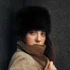 Fashnzfab Faux Fur Furry Cossack Style Winter Hat In Black