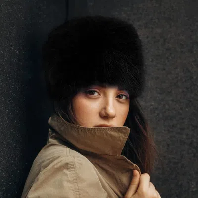 Fashnzfab Faux Fur Furry Cossack Style Winter Hat In Black