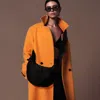 Fashnzfab Faux Fur Fuzzy Plush Crossbody Bag In Black