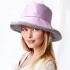Fashnzfab Faux Fur Inside Brim Solid Bucket Hat In Pink
