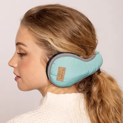 Fashnzfab Faux Fur Lined Padded Earmuffs In Green