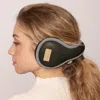 Fashnzfab Faux Fur Lined Poly Urethane Padded Earmuffs In Green