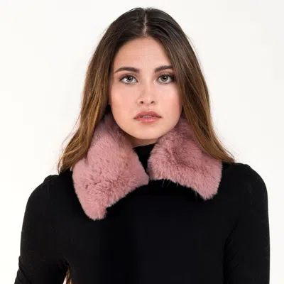 Fashnzfab Faux Fur Neck Warmer In Pink