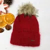 Fashnzfab Faux Fur Pom Pom Cuffed Single Layered Beanie Hat In White