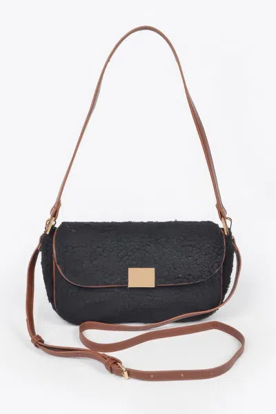 Fashnzfab Faux Fur Shoulder Bag In Multi