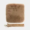 Fashnzfab Faux Fur Square Crossbody Bag In Multi