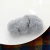 Fashnzfab Faux Fur Triple Pom Pom Barrette In Gray
