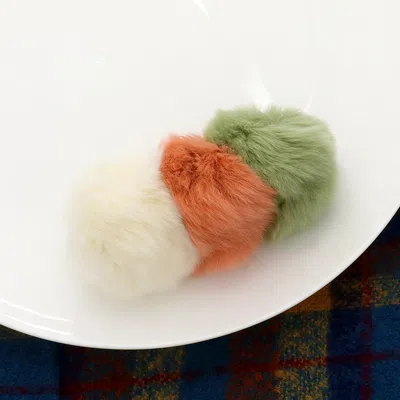 Fashnzfab Faux Fur Triple Pom Pom Barrette In Multi
