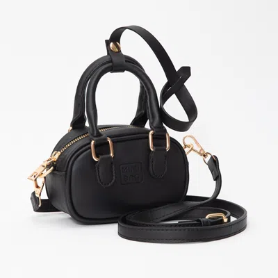 Fashnzfab Faux Leather Bag Charm / Mini Bag / Crossbody Bag In Black
