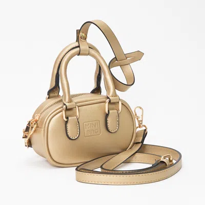 Fashnzfab Faux Leather Bag Charm / Mini Bag / Crossbody Bag In Gold