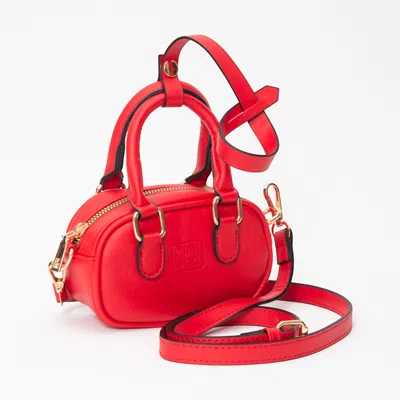 Fashnzfab Faux Leather Bag Charm / Mini Bag / Crossbody Bag In Red