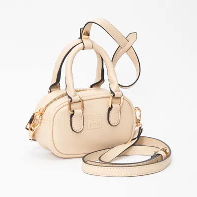 Fashnzfab Faux Leather Bag Charm / Mini Bag / Crossbody Bag In Sand